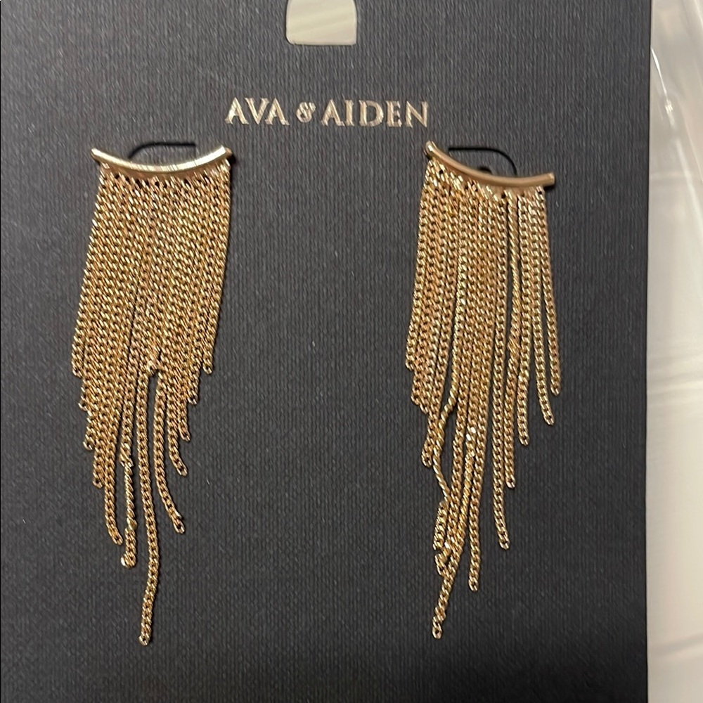 Ava & Aiden Fashion Gold Dangling Earrings